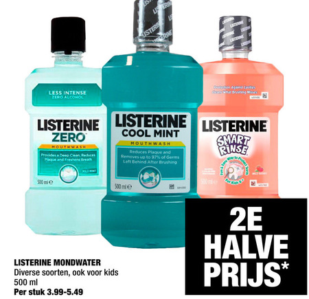 Listerine   mondwater folder aanbieding bij  Big Bazar - details