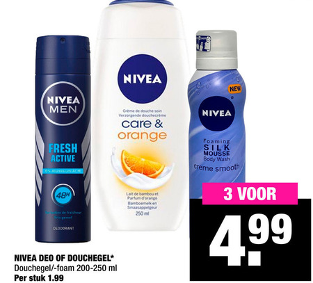 Nivea   douchegel, deodorant folder aanbieding bij  Big Bazar - details