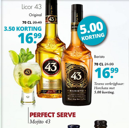 Licor 43   likeur folder aanbieding bij  Mitra - details