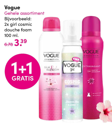 Vogue   douchegel, deodorant folder aanbieding bij  DA - details