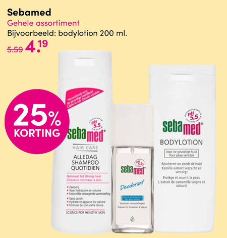 Sebamed   deodorant, bodylotion folder aanbieding bij  DA - details