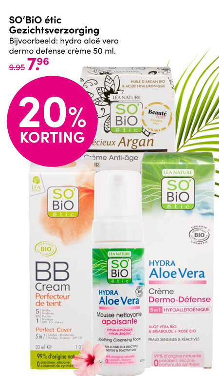 So Bio Etic   nachtcreme, gezichtsverzorging folder aanbieding bij  DA - details