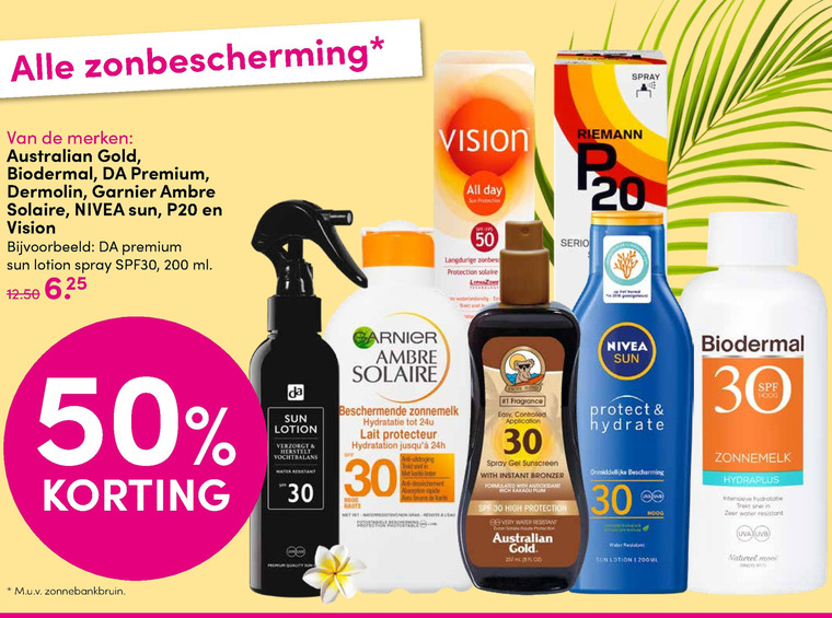 Alle merken   zonnebrandolie, aftersun folder aanbieding bij  DA - details