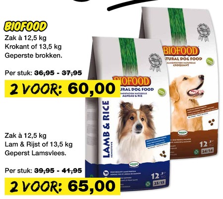 Biofood   hondenvoer folder aanbieding bij  Jumper - details