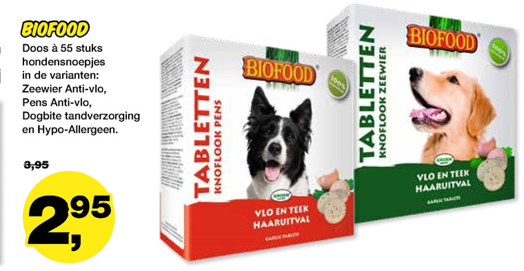 Biofood   hondensnacks folder aanbieding bij  Jumper - details