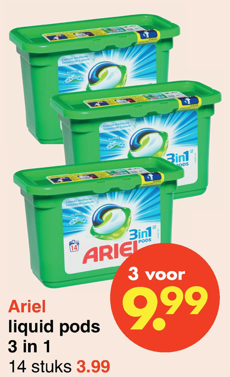 Ariel   wasmiddel folder aanbieding bij  Wibra - details