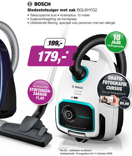 Bosch   stofzuiger folder aanbieding bij  EP Electronic Partner - details