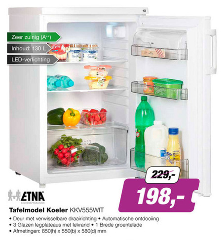 Etna   tafelmodel koelkast folder aanbieding bij  EP Electronic Partner - details