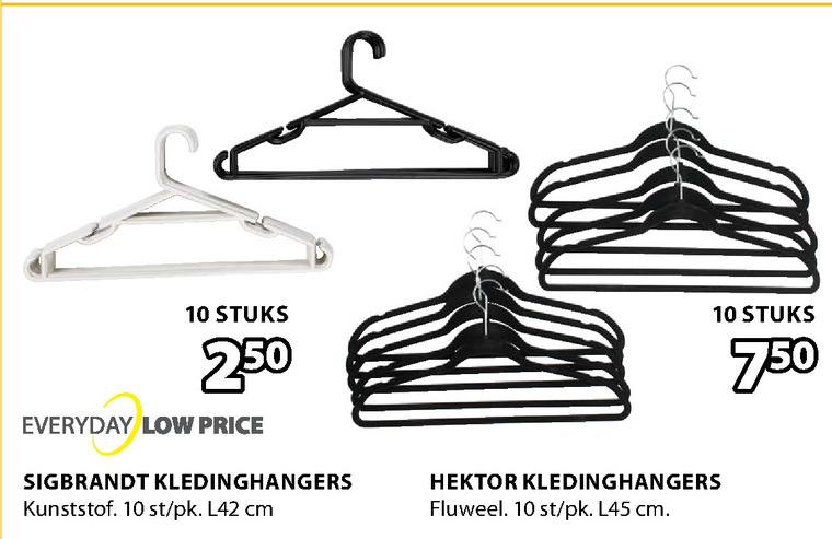 kleerhanger folder aanbieding bij Jysk details