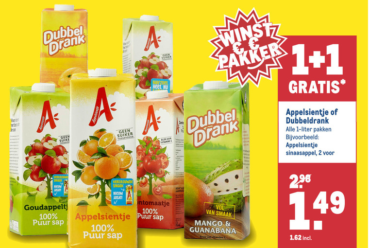 Dubbeldrank   fruitdrank folder aanbieding bij  Makro - details