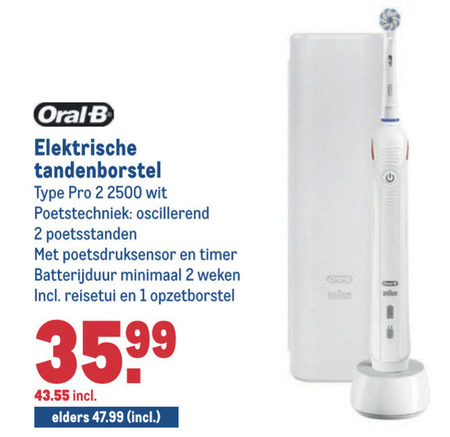 Braun Oral-B   electrische tandenborstel folder aanbieding bij  Makro - details