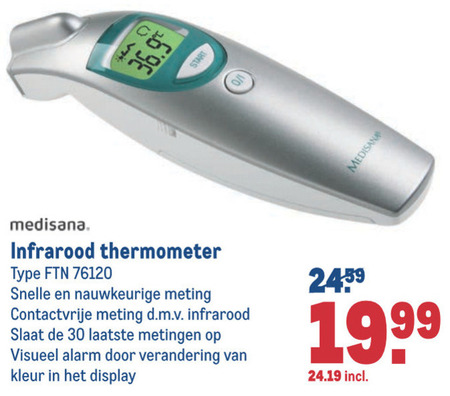 Medisana   voorhoofdthermometer folder aanbieding bij  Makro - details