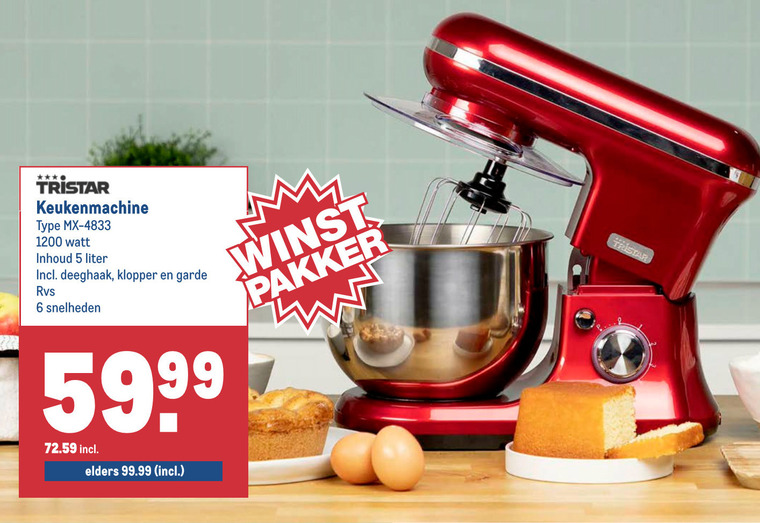 Tristar   keukenmachine folder aanbieding bij  Makro - details