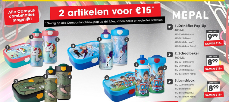 Mepal   lunchbox, drinkfles folder aanbieding bij  Top1Toys - details