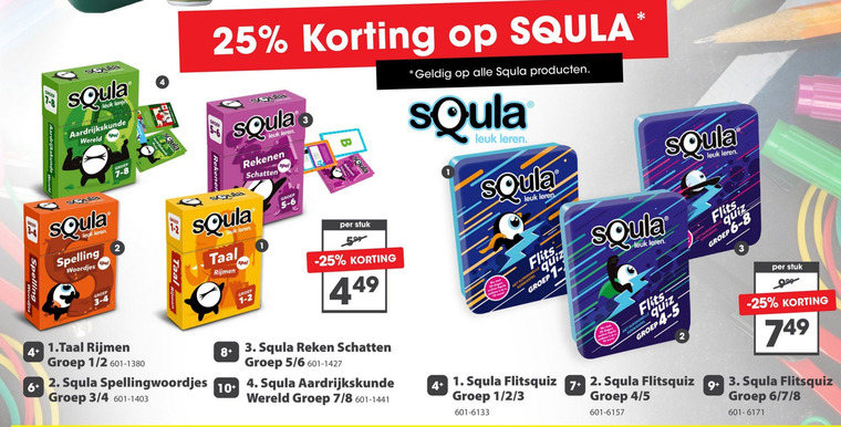 Squla   leerspelletje folder aanbieding bij  Top1Toys - details