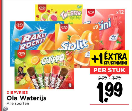 Ola   waterijs, ijslollies folder aanbieding bij  Vomar - details