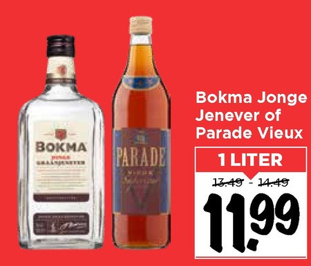 Parade   jenever, vieux folder aanbieding bij  Vomar - details