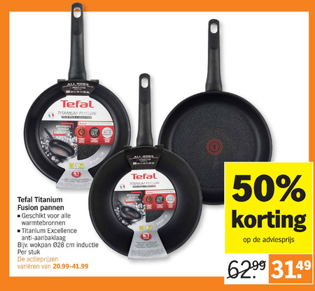 Tefal   koekenpan folder aanbieding bij  Albert Heijn - details