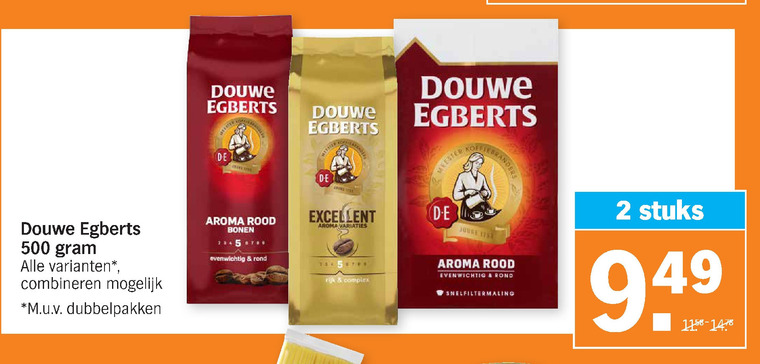 Douwe Egberts   koffiebonen, koffie folder aanbieding bij  Albert Heijn - details