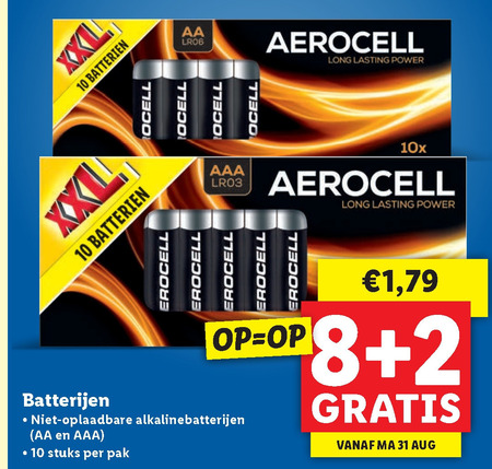 Interpretatief verlangen Oprechtheid Aerocell batterij folder aanbieding bij Lidl - details