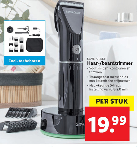 SilverCrest   baardtrimmer folder aanbieding bij  Lidl - details