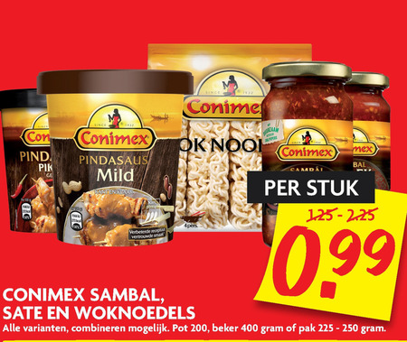 Conimex   sambal, satesaus folder aanbieding bij  Dekamarkt - details