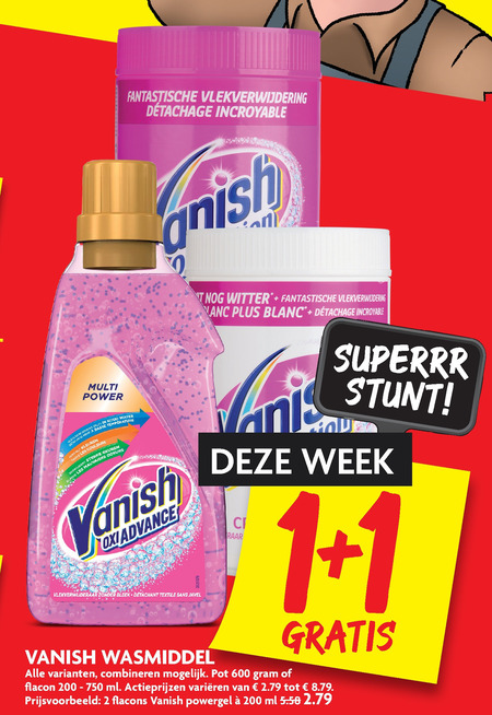 Vanish   vlekkenverwijderaar folder aanbieding bij  Dekamarkt - details