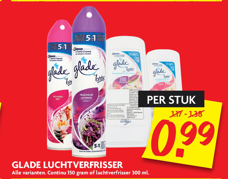 Glade   luchtverfrisser folder aanbieding bij  Dekamarkt - details