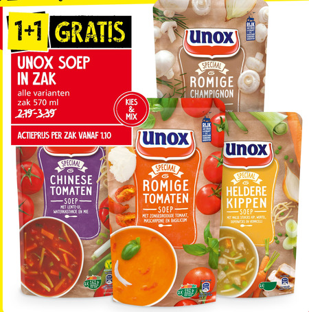 Unox   soep folder aanbieding bij  Jan Linders - details