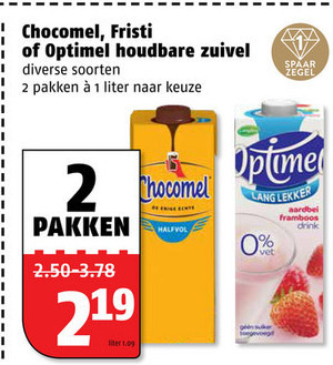 Fristi   drinkyoghurt, chocolademelk folder aanbieding bij  Poiesz - details