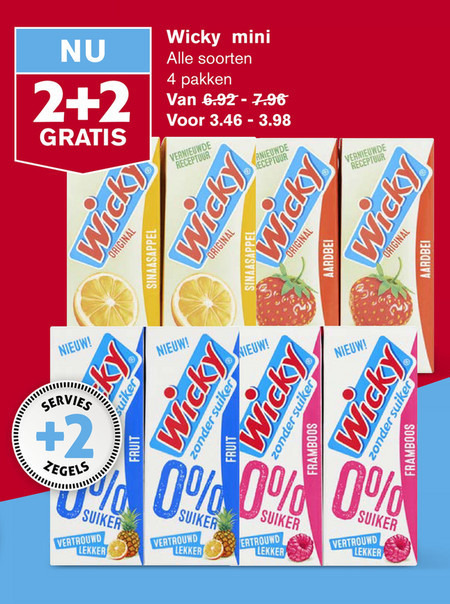 Wicky   fruitdrank folder aanbieding bij  Hoogvliet - details