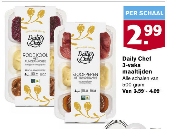 Daily Chef   hollandse kant en klaar maaltijd folder aanbieding bij  Hoogvliet - details