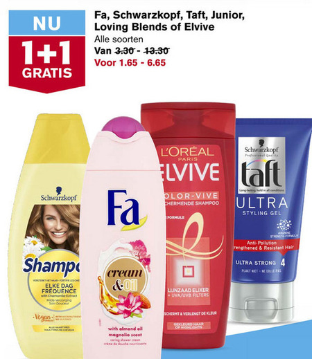 Elvive   shampoo folder aanbieding bij  Hoogvliet - details