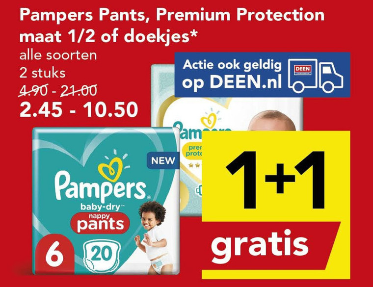 Pampers   luierbroekjes, luiers folder aanbieding bij  Deen - details