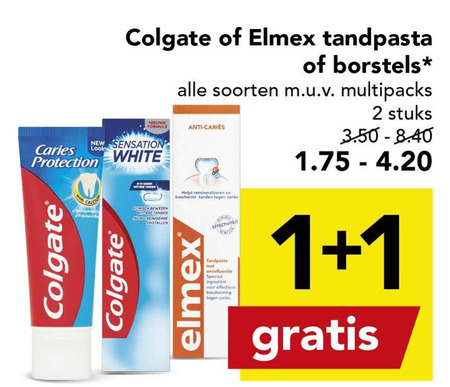 Elmex   tandpasta, tandenborstel folder aanbieding bij  Deen - details