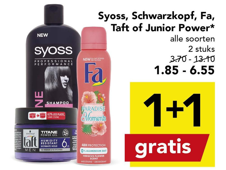 Schwarzkopf   shampoo folder aanbieding bij  Deen - details