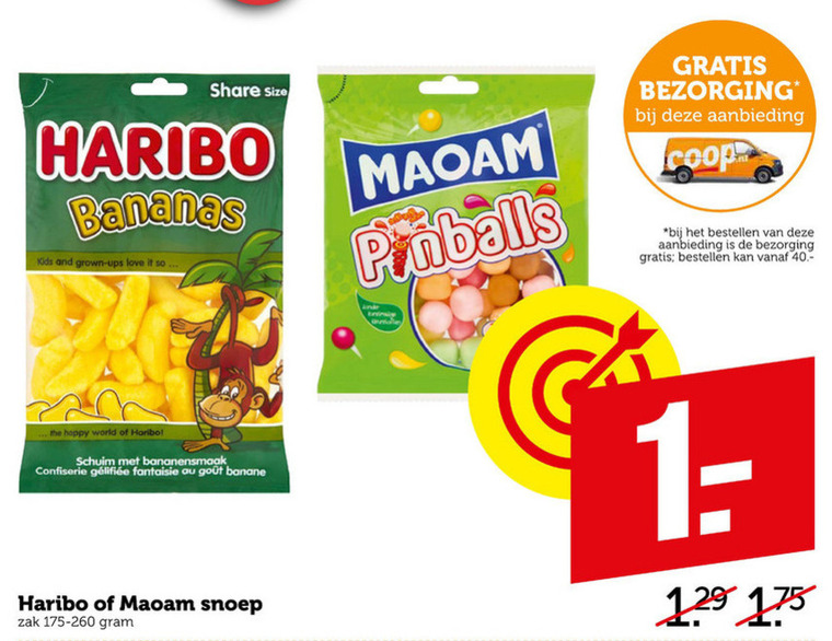 Haribo   snoep folder aanbieding bij  Coop - details