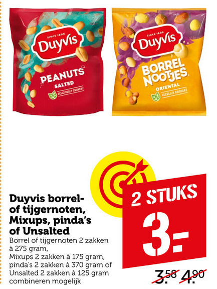 Duyvis   borrelnootjes, pindas folder aanbieding bij  Coop - details