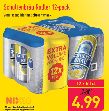 Schultenbrau   radler bier folder aanbieding bij  Aldi - details