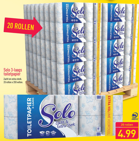 Solo   toiletpapier folder aanbieding bij  Aldi - details