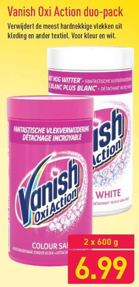 Vanish   vlekkenverwijderaar folder aanbieding bij  Aldi - details