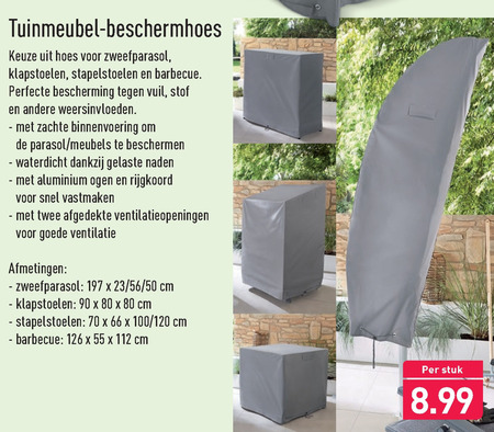 spreker Meenemen Regelmatig parasolhoes, tuinmeubelhoes folder aanbieding bij Aldi - details