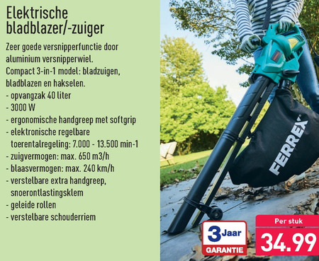 Ferrex   bladblazer folder aanbieding bij  Aldi - details