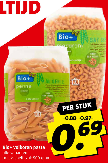 Bio Plus   spaghetti, fusilli folder aanbieding bij  Boni - details