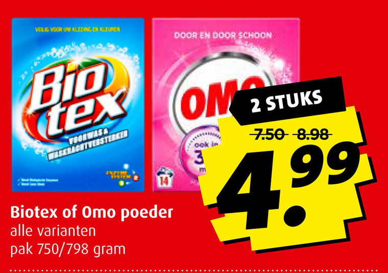 Biotex   wasmiddel, handwasmiddel folder aanbieding bij  Boni - details