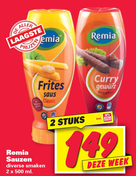 Remia   tomatenketchup, curryketchup folder aanbieding bij  Nettorama - details