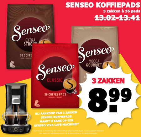 Douwe Egberts Senseo   koffiepad folder aanbieding bij  MCD Supermarkt Basis - details