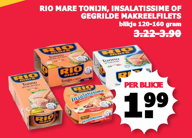 Rio Mare   makreelconserven, tonijn in blik folder aanbieding bij  MCD Supermarkt Basis - details