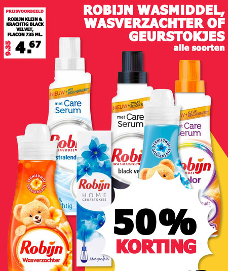 Robijn   wasmiddel, luchtverfrisser folder aanbieding bij  MCD Supermarkt Basis - details