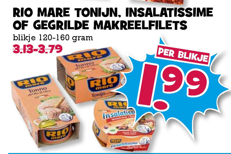 Rio Mare   tonijn in blik, makreelconserven folder aanbieding bij  Boons Markt - details